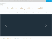 Tablet Screenshot of boulderintegrativehealth.com